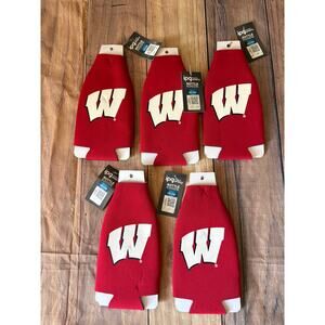 IPG Team Sports Wisconsin Licensed Bottle Koozies Lot of 5